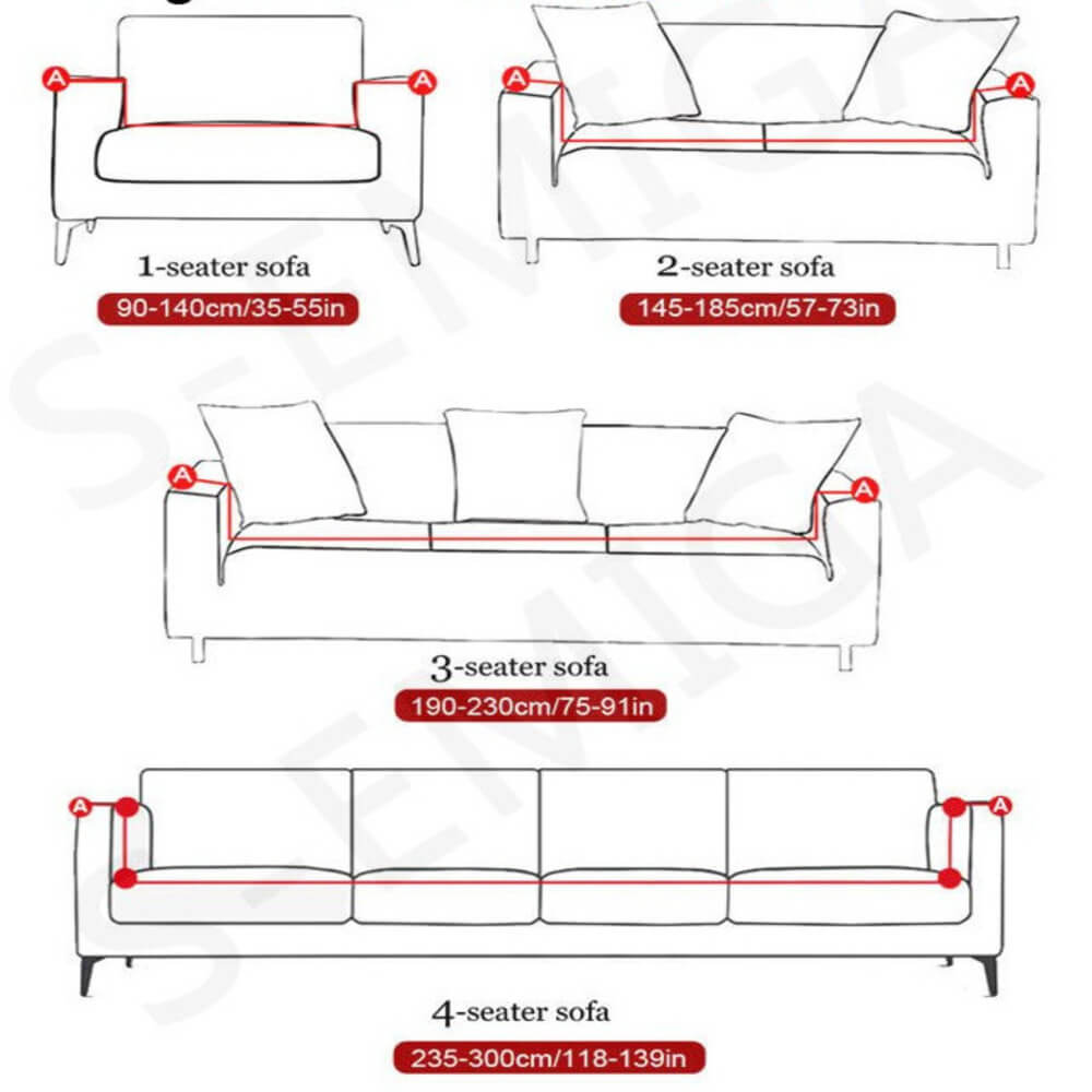 Einfarbiger elastischer Sofabezug